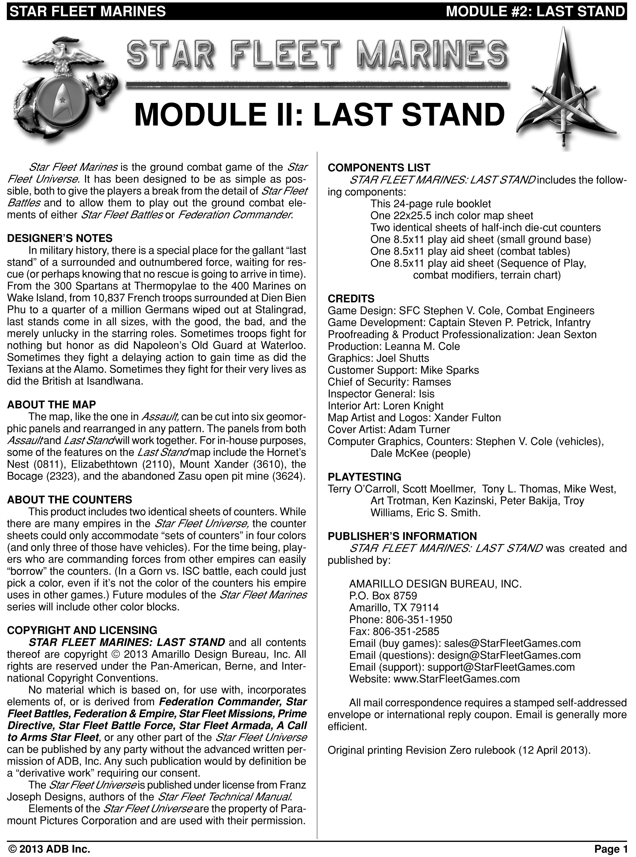 Last Stand rulebook - Click Image to Close
