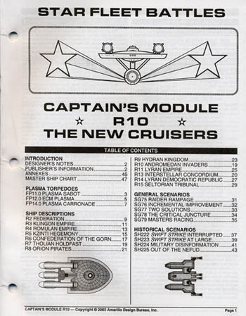 Module R10 Rulebook